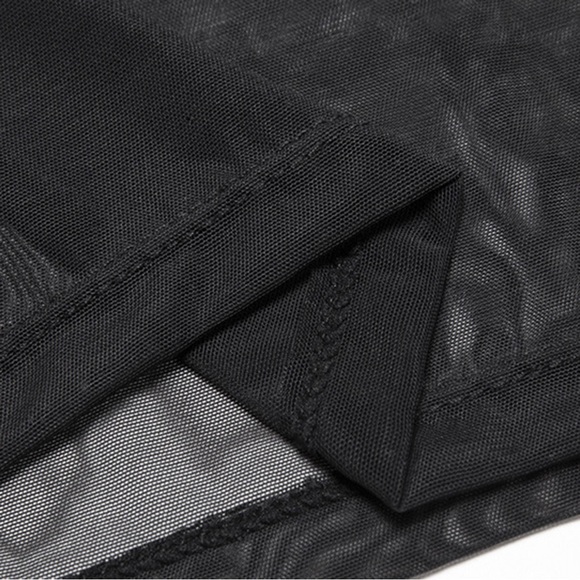 Shirts | Mens Seethrough Mesh Shirt Mens Long Sleeve Club Attire Sheer ...